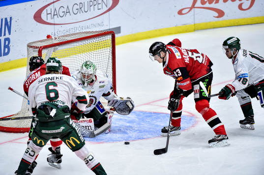Malmö Redhawks Frederik Storm och Fredrik Händemark och