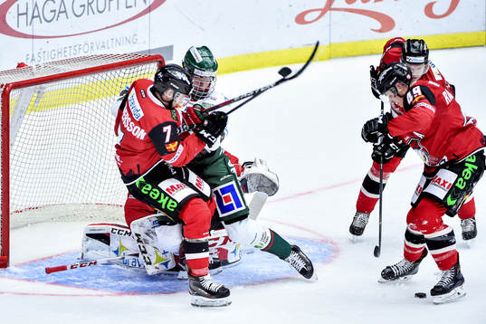 Frölundas Rasmus Dahlin och Malmö Redhawks Nils