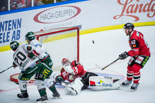 Frölundas Joel Lundqvist och Pathrik Westerholm mot Malmö
