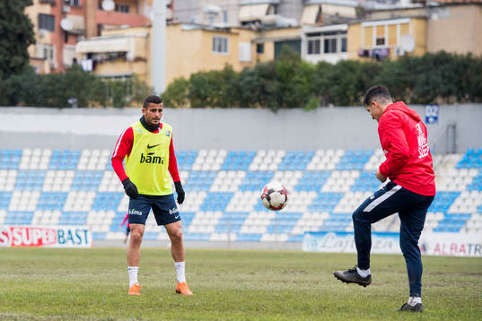 Omar Elabdellaoui and Tarik Elyounoussi of Norway