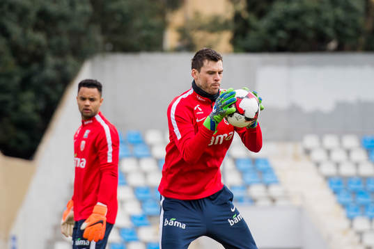Goalkeeper Sten Grytebust and goalkeeper Rune Almenning