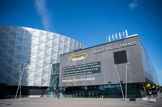 Exteriör vy av Friends Arena