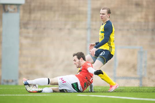 Landskronas Alexander Tkacz och Ängelholms Anton Hallbäck
