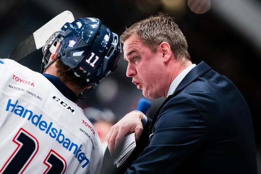 Linköpings Henrik Törnqvist och tränare Dan Tagnes
