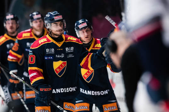 Djurgårdens Gustav Possler jublar