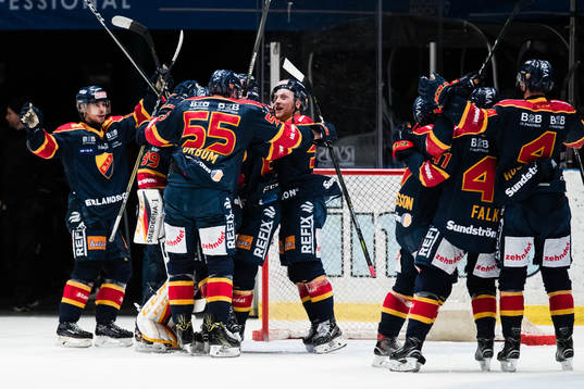 Djurgårdens spelar jublar