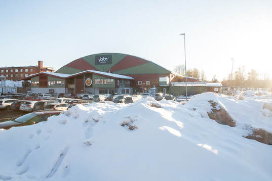 Jalas Arena i ishockeymatchen i direktkvalet till SHL