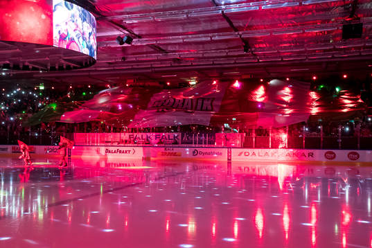 TIFO i ishockeymatchen i direktkvalet till SHL mellan Mora