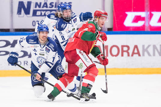 Leksands Jon Knuts och Moras Robin Johansson  i