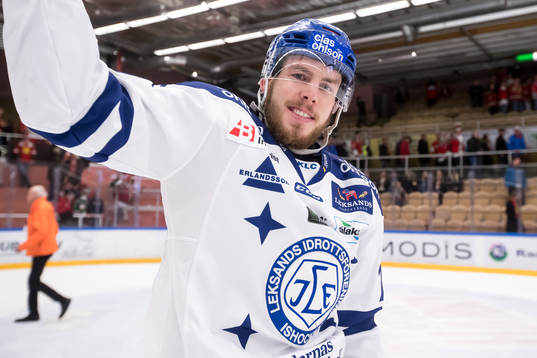 Leksands Matt Carey jublar