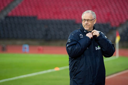 Lars Lagerbäck, head coach of Norway