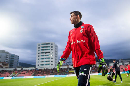 Goalkeeper Rune Almenning Jarstein of Norway