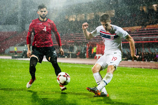Elseid Hysaj of Albania and Markus Henriksen of Norway