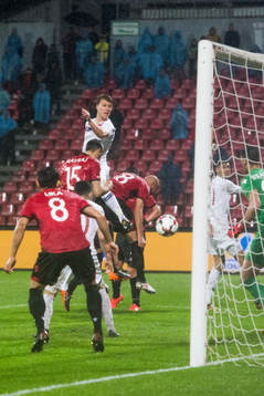 Sigurd Rosted of Norway scores 1-0
