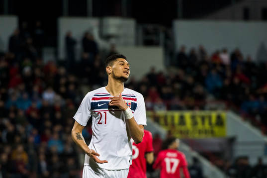 Bjørn Maars Johnsen of Norway reacts