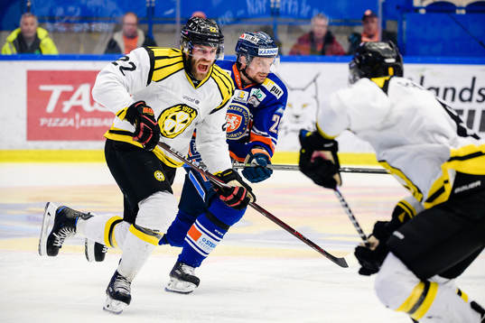 Brynäs Jörgen Sundqvist skriker och jagas av Växjös