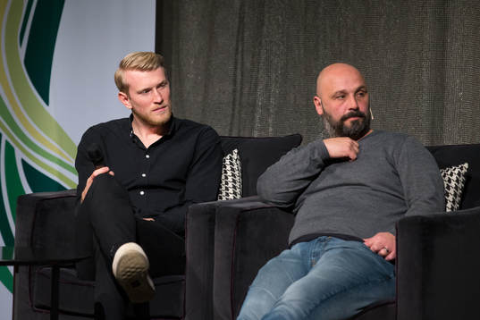 GAIS Carl Nyström och manager Bosko Orovic