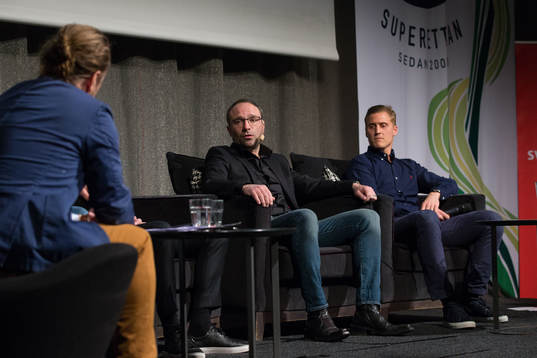 Helsingborgs tränare Per-Ola Ljung och Pär Hansson