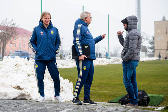 Lars Richt, Team Manager före en träning med Sveriges