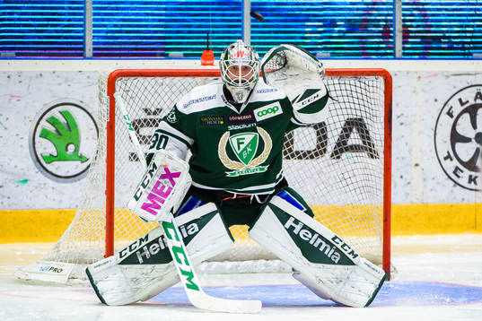 Färjestads målvakt Lars Haugen