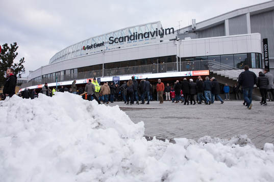 Scandinavium exteriört innan kvartsfinal 5 i SM-slutspelet