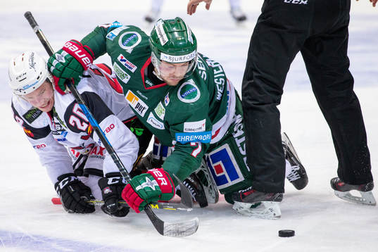 Malmö Redhawks Erik Forssell och Frölundas Pathrik