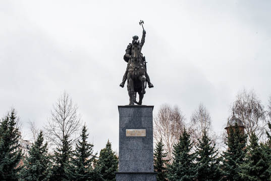 En staty föreställande Mihai Viteazul