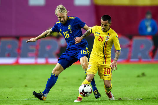 Sveriges Johan Larsson och Rumäniens Alexandru Mitrita