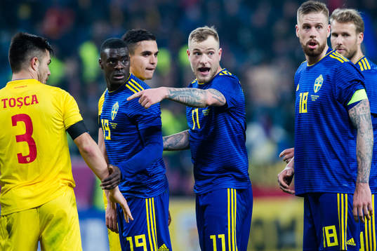 Sveriges Ken Sema , John Guidetti och Pontus Jansson