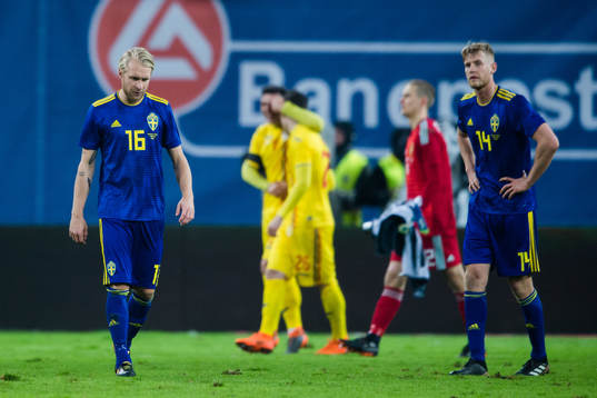 Sveriges Johan Larsson och Filip Helander deppar