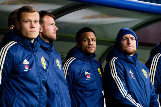 Sveriges Viktor Claesson , Ola Toivonen , Martin Olsson och