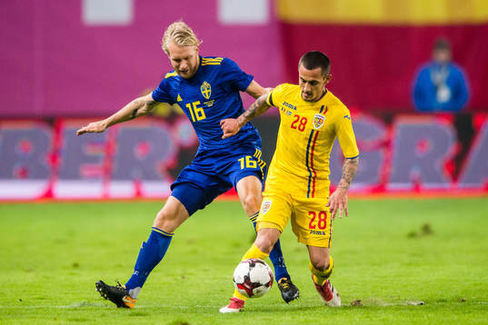 Sveriges Johan Larsson och Rumäniens Alexandru Mitrita