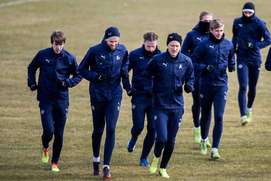 Helsingborgs Adam Eriksson, Mikael Dahlberg och Andri