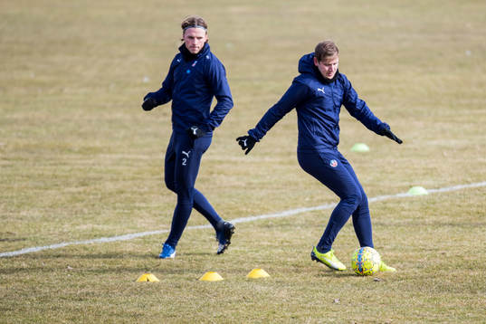 Helsingborgs Carl Johansson och Darijan Bojanic