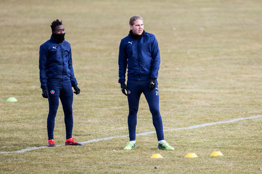 Helsingborgs Mamudo Moro och Charlie Weberg
