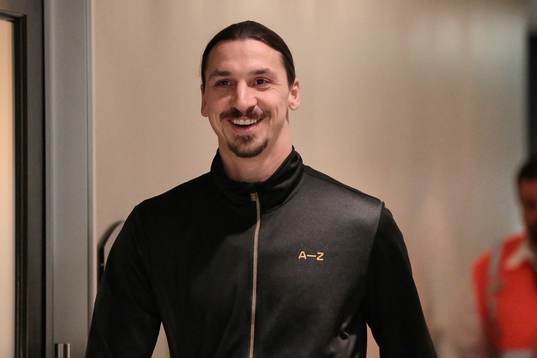 I denna handoutbild från LA Galaxy ses Zlatan Ibrahimovic,