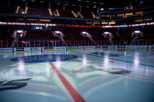Malmö arena innan kvartsfinal 6 i SM-slutspelet i ishockey