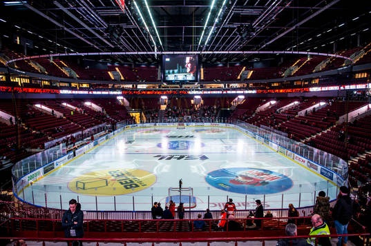 Malmö arena innan kvartsfinal 6 i SM-slutspelet i ishockey