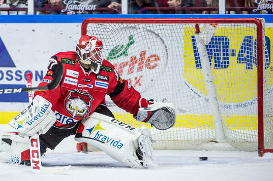 Malmö Redhawks målvakt Jonas Gunnarsson har tur och