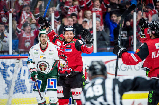 Malmö Redhawks Frederik Storm jublar