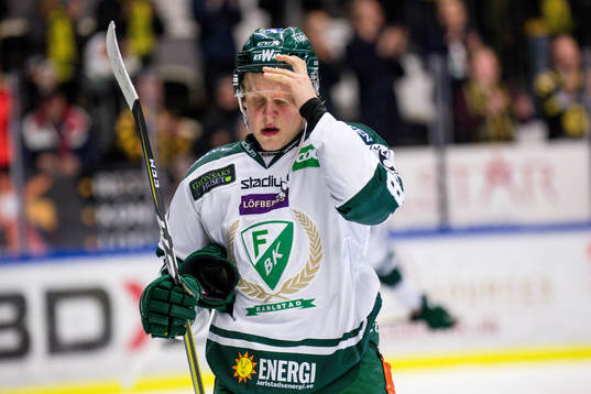 Färjestads Fabian Zetterlund  deppar
