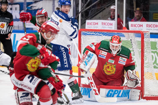 Moras målvakt Christian Engstrand och Leksands Johan