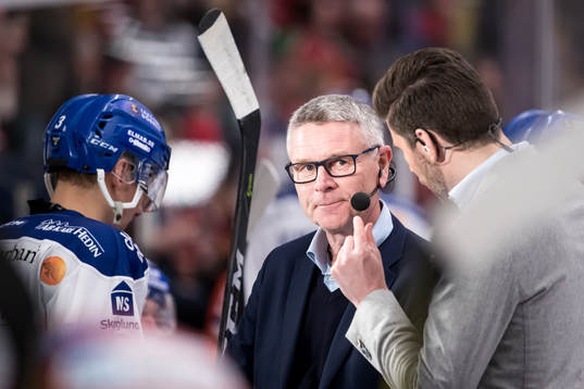 Harald Lückner i ishockeymatchen i direktkvalet till SHL