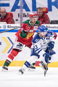 Leksands Anton Öhman och Moras Jacob Nilsson  i