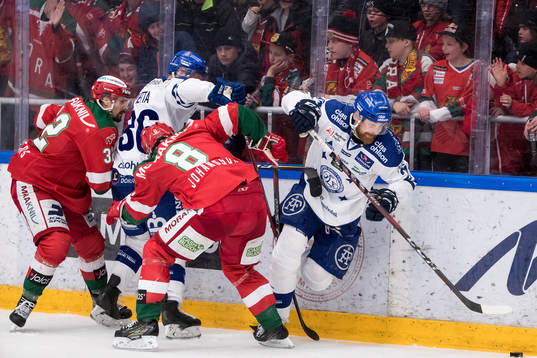 Leksands Mattias Ritola och Daniel Pietta och Moras Daniel