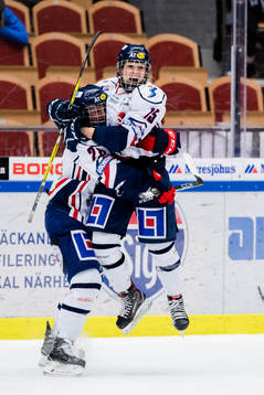 Linköpings Lara Stalder jublar
