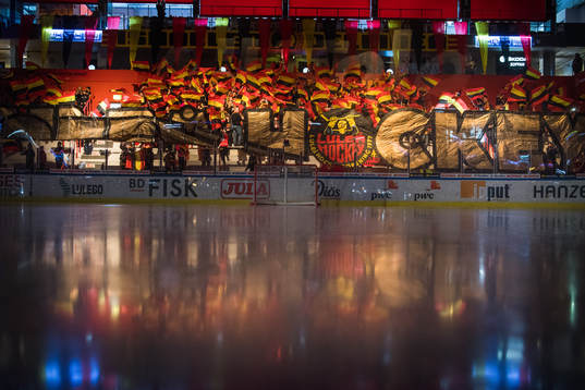 Luleås supportrar med tifo