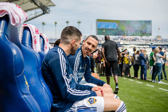 LA Galaxys Zlatan Ibrahimovic på bänken