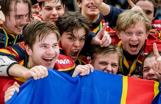 Djurgårdens spelare firar SM guldet