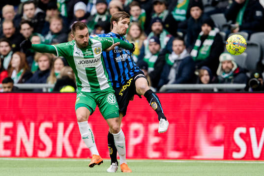 Hammarbys Muamer Tankovic och Sirius Jesper Arvidsson